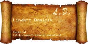 Lindert Dominik névjegykártya